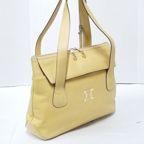 Gorgeous Rare Vintage CÉLINE Triomphe Large Leather Tote handbag - Picture 5 of 16